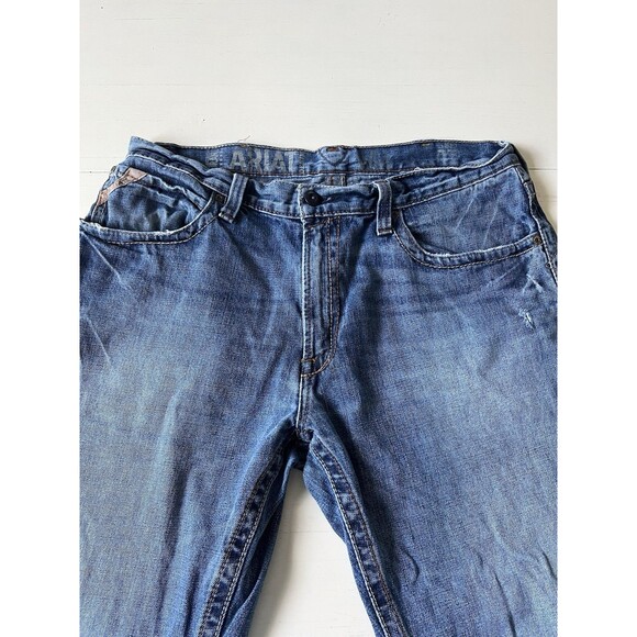 Ariat M4 Low Rise Boot Jeans Mens 36 Blue Denim Boot Leg Western Cowboy - Picture 3 of 6